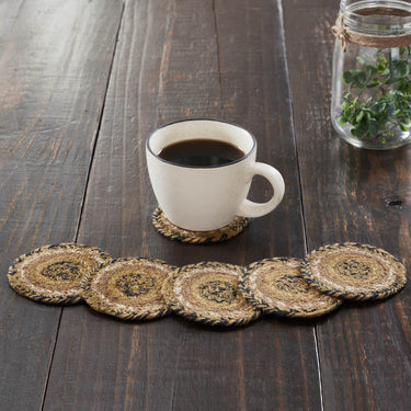Kettle Grove Jute Coaster Set of 6 VHC Brands - The Fox Decor